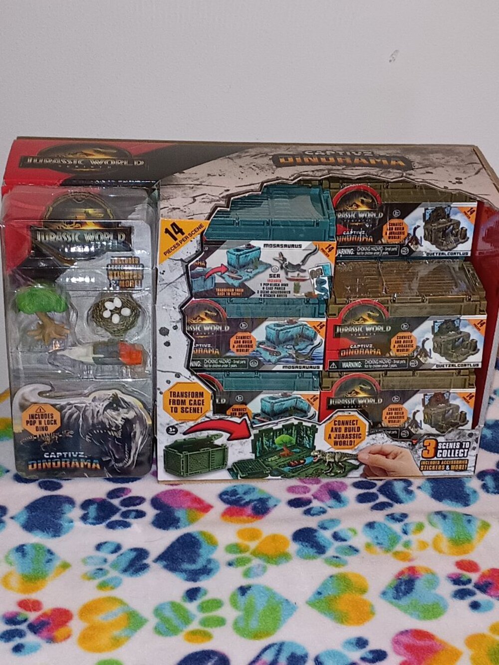 Jurassic World Rebirth Dinorama Mosasaurus &  Quetzaloatluh Sets w/ Display